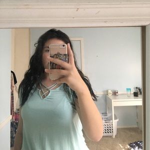 American eagle criss cross shirt